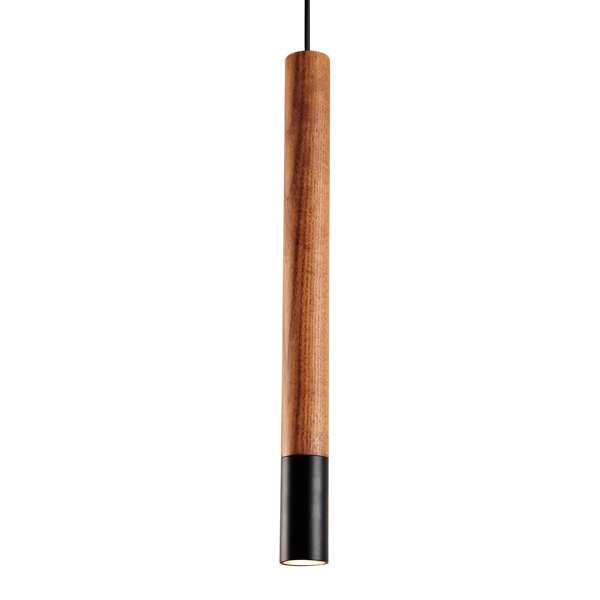 Подвесной светильник Trumpet Wood Black Pendant Lamp Коричневый Черный Подвесной светильник Trumpet Wood Black Pendant Lamp Коричневый Черный в Челябинске | Loft Concept