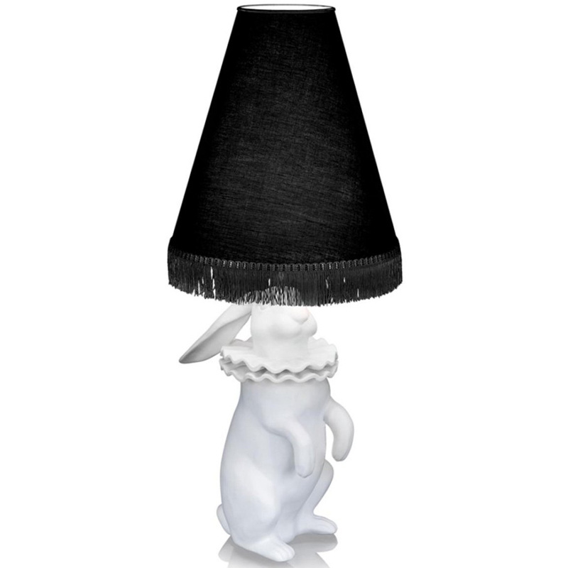 Настольная лампа Lamptable Rabbit Black Белый Черный Настольная лампа Lamptable Rabbit Black Белый Черный в Челябинске | Loft Concept