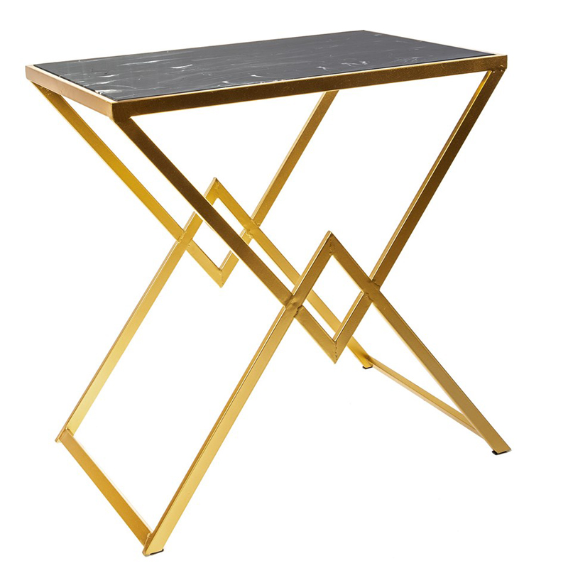 Приставной стол Marble Countertop Table черный мрамор Черный Мрамор Nero Золотой Приставной стол Marble Countertop Table черный мрамор Черный Мрамор Nero Золотой в Челябинске | Loft Concept