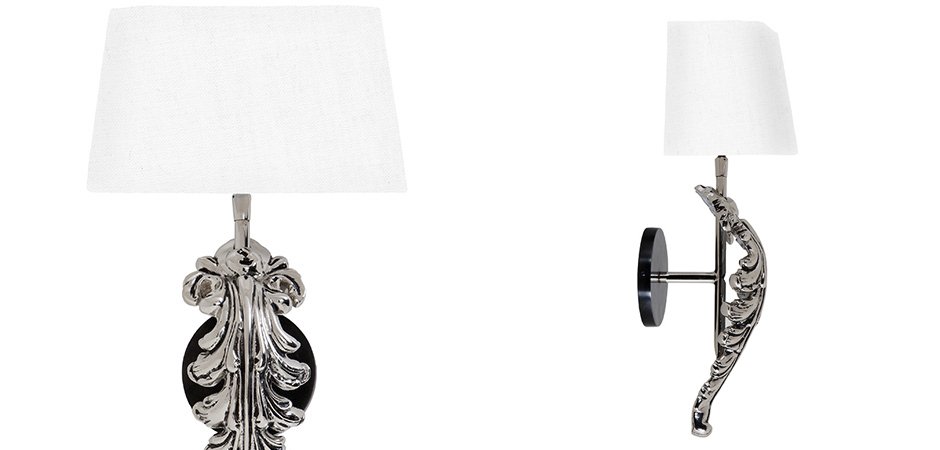Бра Eichholtz Wall Lamp Beau Site Nickel+White Бра Eichholtz Wall Lamp Beau Site Nickel+White - Loft-Concept в Челябинске
