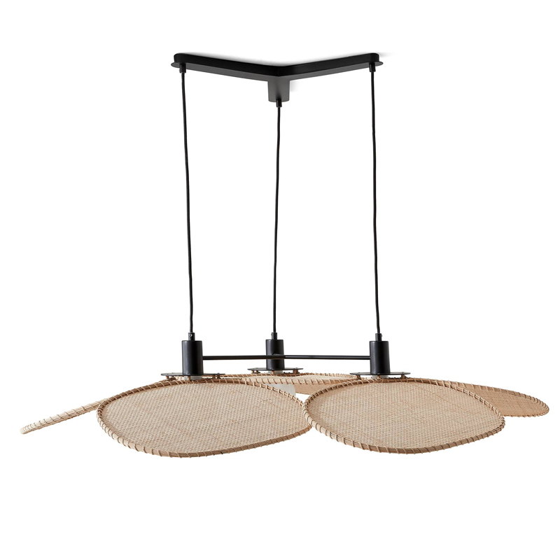 Люстра Wicker Leaves Chandelier Черный Бежевый Люстра Wicker Leaves Chandelier Черный Бежевый в Челябинске | Loft Concept