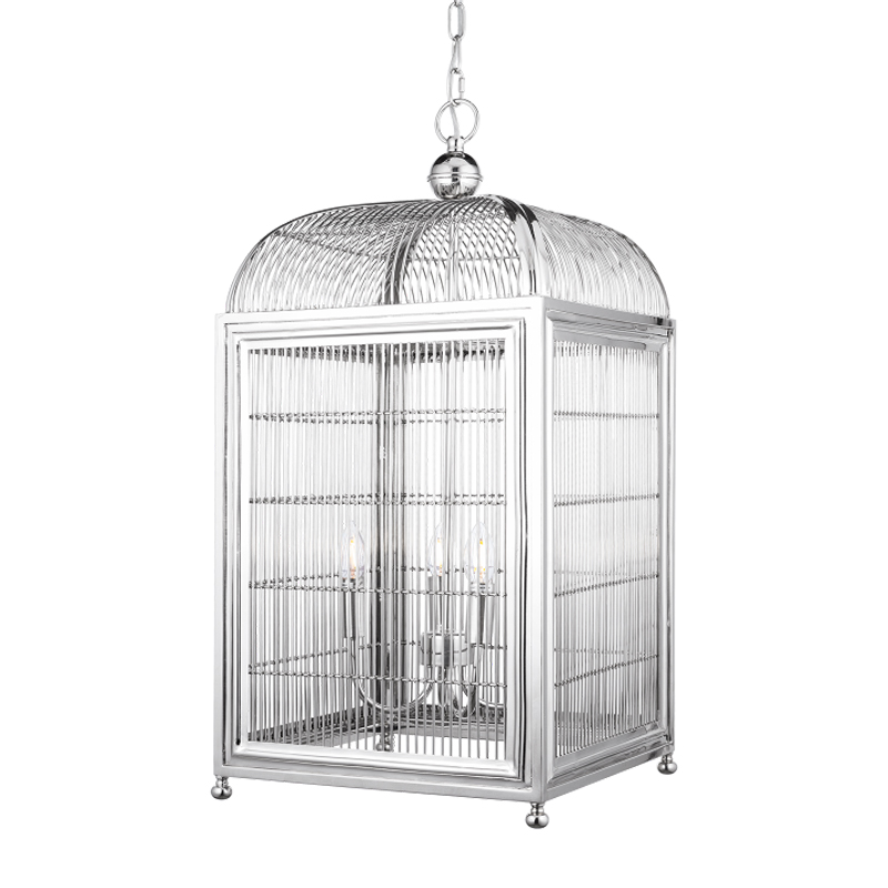 Люстра клетка Bird cage chrome Lantern Falcon Хром Люстра клетка Bird cage chrome Lantern Falcon Хром в Челябинске | Loft Concept