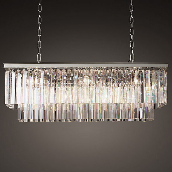 Люстра RH 1920S ODEON CLEAR GLASS FRINGE nickel Хром Люстра RH 1920S ODEON CLEAR GLASS FRINGE nickel Хром в Челябинске | Loft Concept