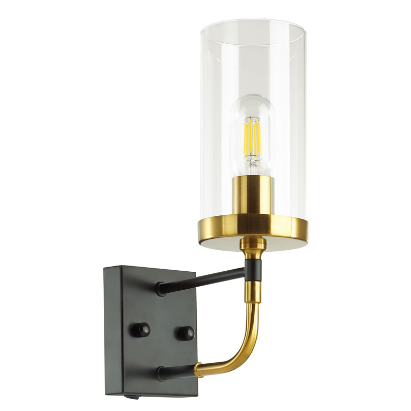 Бра Greger Sconce Прозрачный Глянцевое золото Черный Бра Greger Sconce Прозрачный Глянцевое золото Черный в Челябинске | Loft Concept