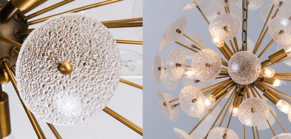 Люстра Sputnik Textured Glass White Chandelier Люстра Sputnik Textured Glass White Chandelier - Loft-Concept в Челябинске