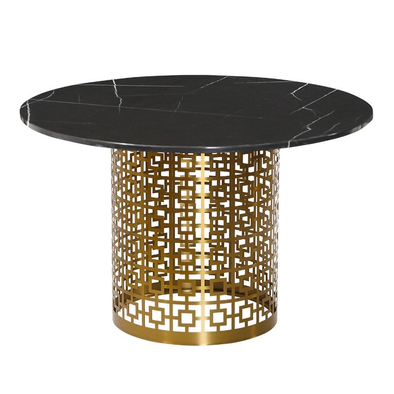 Обеденный стол Artesia Dining Table Black Глянцевое золото Черный Обеденный стол Artesia Dining Table Black Глянцевое золото Черный в Челябинске | Loft Concept