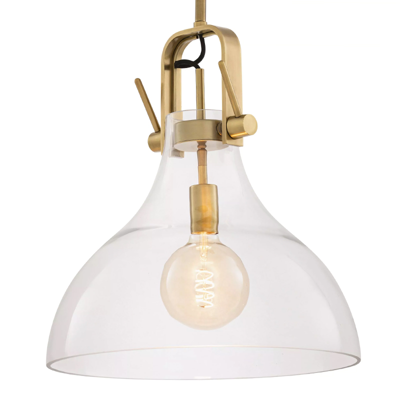Подвесной светильник Eichholtz Lamp Connery Brass Латунь Прозрачное Стекло Подвесной светильник Eichholtz Lamp Connery Brass Латунь Прозрачное Стекло в Челябинске | Loft Concept