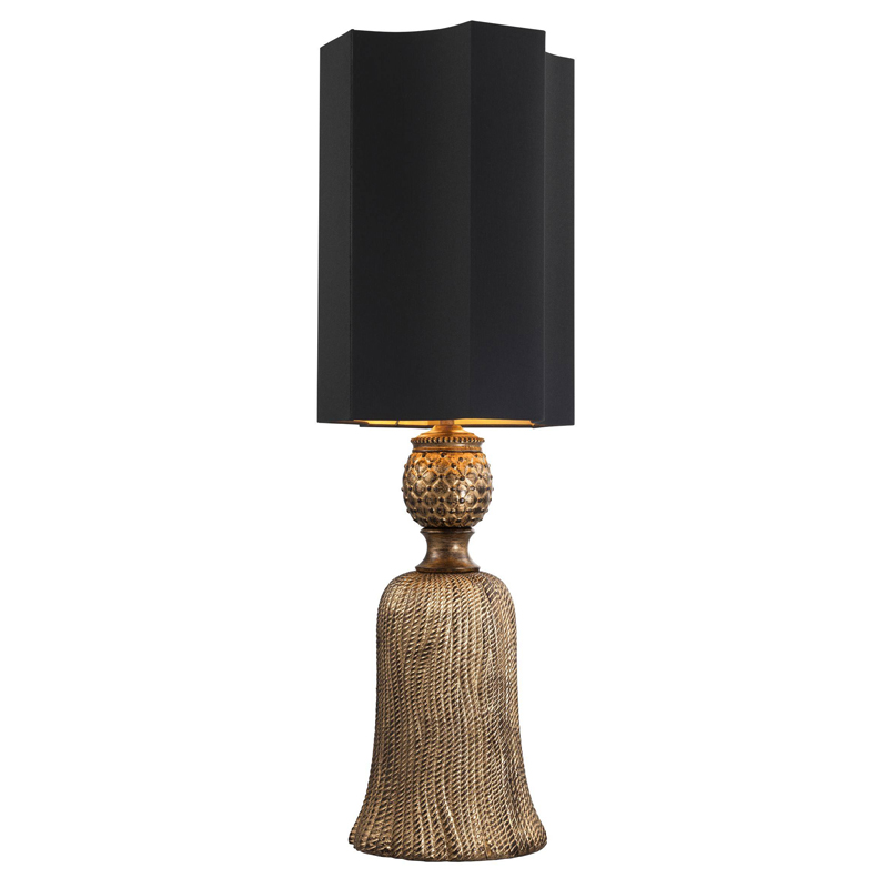 Настольная лампа Eichholtz Table Lamp Fiocchi Винтажное Темное Золото Черный Настольная лампа Eichholtz Table Lamp Fiocchi Винтажное Темное Золото Черный в Челябинске | Loft Concept
