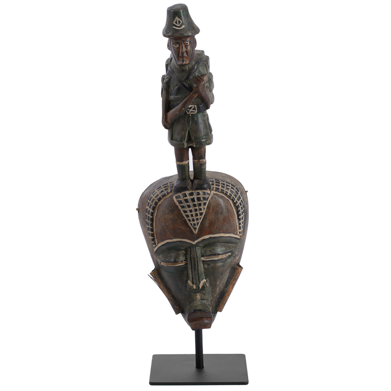 Маска African Mask Hunter Коричневый Черный Маска African Mask Hunter Коричневый Черный в Челябинске | Loft Concept