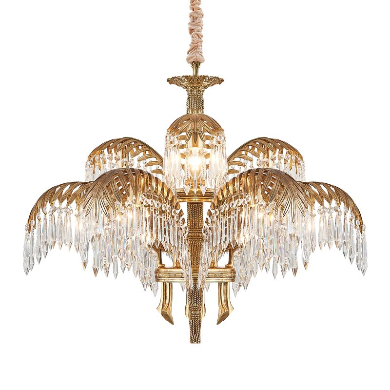 Люстра CHANDELIER HILDEBRANDT L Латунь Прозрачное Стекло Люстра CHANDELIER HILDEBRANDT L Латунь Прозрачное Стекло в Челябинске | Loft Concept