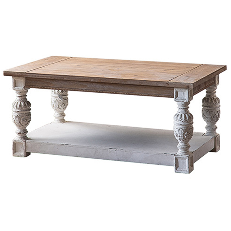 Кофейный стол Garland Provence Coffee Table Белый Древесина Кофейный стол Garland Provence Coffee Table Белый Древесина в Челябинске | Loft Concept