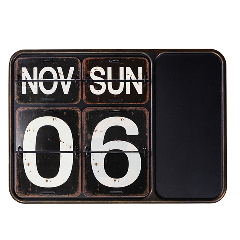Аксессуар на стену Wall calendar Винтажный черный Аксессуар на стену Wall calendar Винтажный черный в Челябинске | Loft Concept