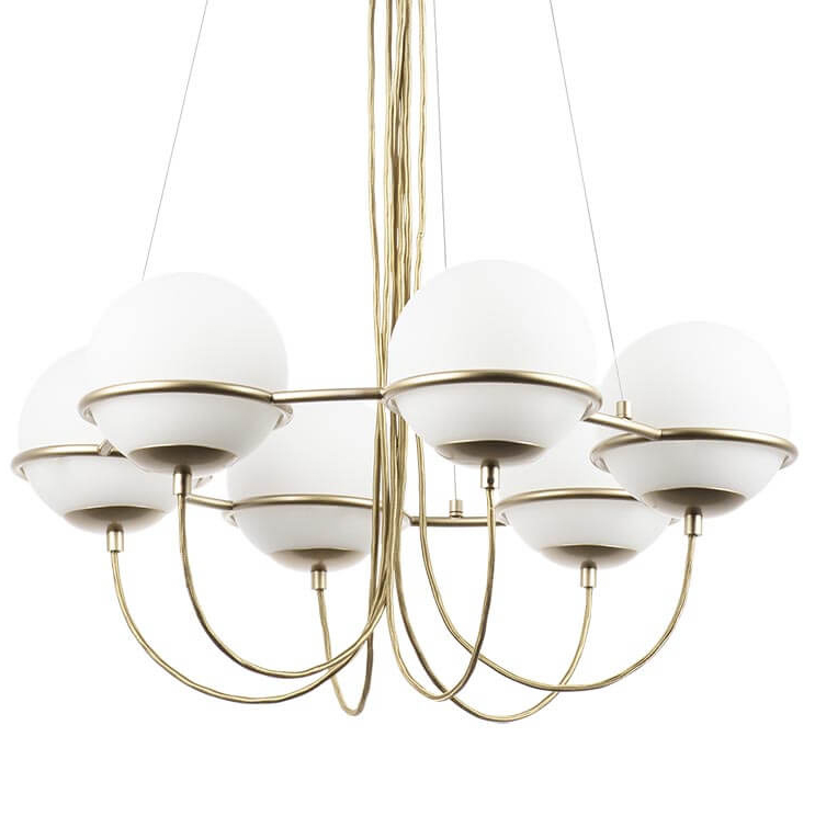 Люстра Melissa Chandelier Champagne 6 Белый Золотой Шампань Люстра Melissa Chandelier Champagne 6 Белый Золотой Шампань в Челябинске | Loft Concept