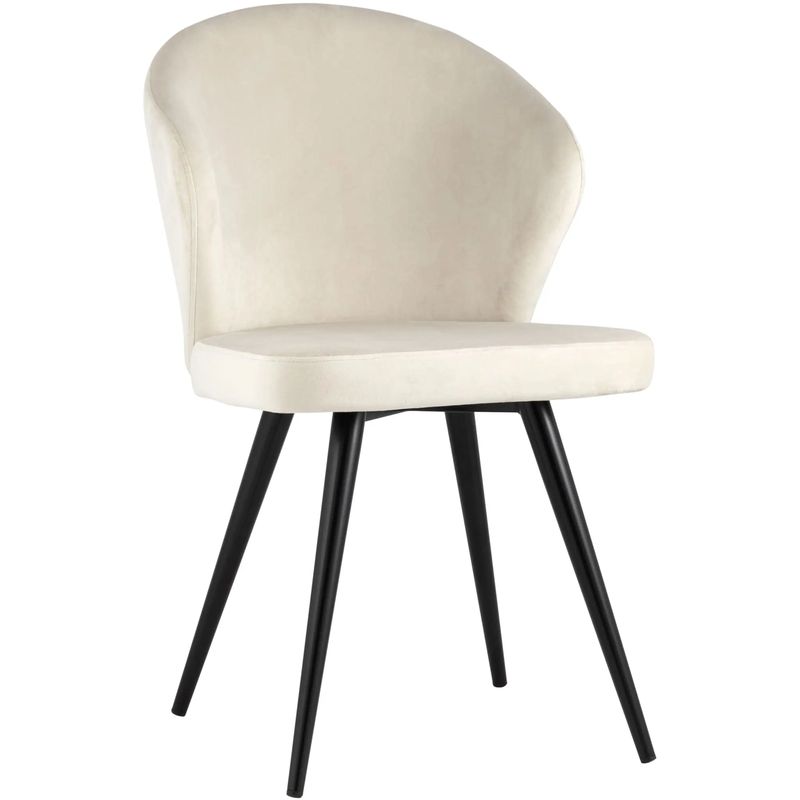 Стул Кремовый Бархат Volante Chair Кремовый Черный в Челябинске | Loft Concept 