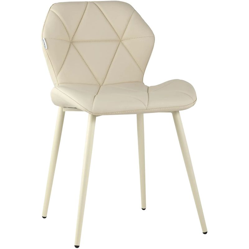 Стул Jeroen II Chair Экокожа Кремовый цвет Бежевый Стул Jeroen II Chair Экокожа Кремовый цвет Бежевый в Челябинске | Loft Concept