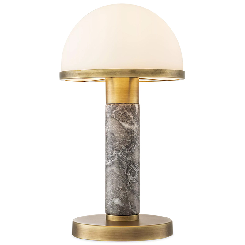 Настольная лампа Eichholtz Table Lamp Ziegel Белый Серый Латунь Настольная лампа Eichholtz Table Lamp Ziegel Белый Серый Латунь в Челябинске | Loft Concept