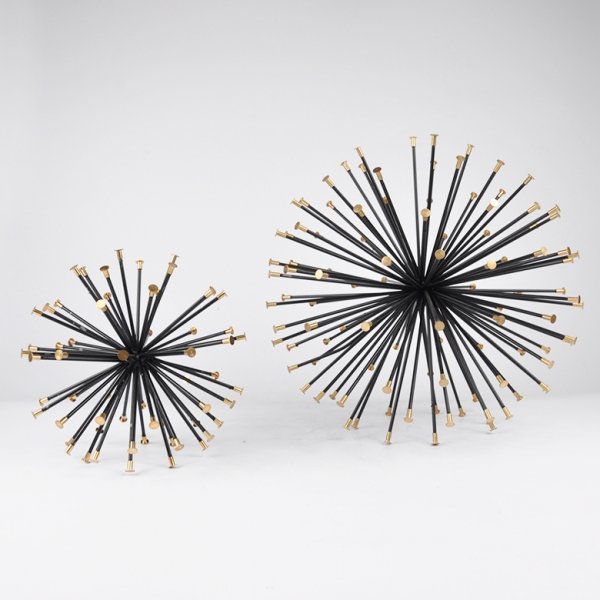 Декоративный элемент Black Roll Urchins Черный Золотой Декоративный элемент Black Roll Urchins Черный Золотой в Челябинске | Loft Concept