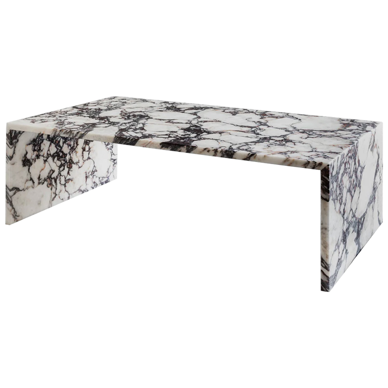 Кофейный стол Patricio Marble Coffee Table Белый Коричневый Молочный Кофейный стол Patricio Marble Coffee Table Белый Коричневый Молочный в Челябинске | Loft Concept