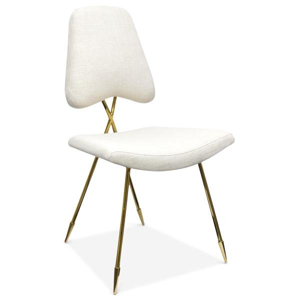 Стул Jonathan Adler Maxime Dining stool Бежево-серый Золотой Стул Jonathan Adler Maxime Dining stool Бежево-серый Золотой в Челябинске | Loft Concept