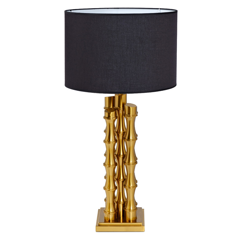 Настольная лампа с Черным Абажуром Damian Gold Table Lamp Глянцевое золото Черный Настольная лампа с Черным Абажуром Damian Gold Table Lamp Глянцевое золото Черный в Челябинске | Loft Concept