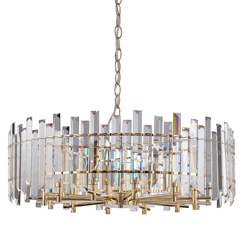 Люстра Langley Chandelier gold 80 Золотой Прозрачный Люстра Langley Chandelier gold 80 Золотой Прозрачный в Челябинске | Loft Concept