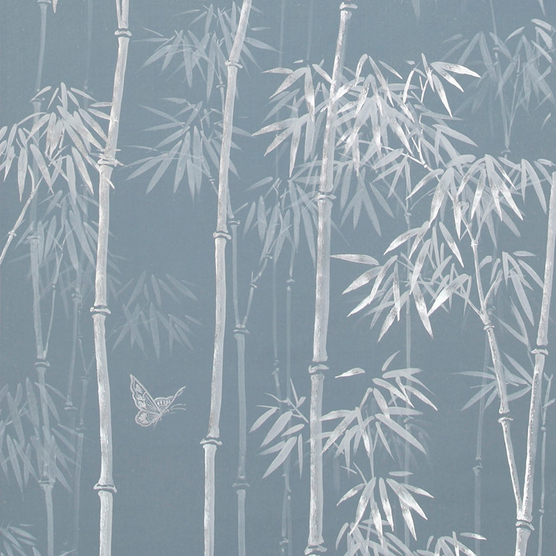 Обои ручная роспись Distant Bamboo Special Colourway on Azure Cobalt painted Xuan paper Обои ручная роспись Distant Bamboo Special Colourway on Azure Cobalt painted Xuan paper в Челябинске | Loft Concept