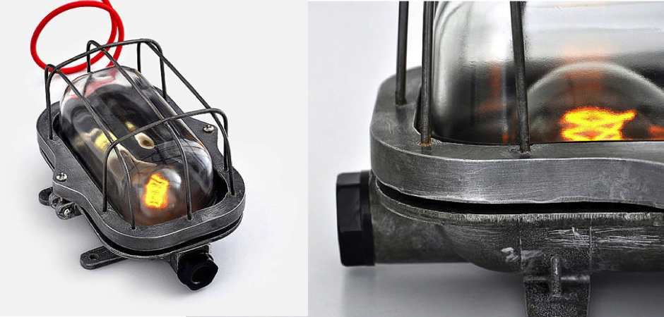Настенная лампа Steampunk Cage Glass Edison Wall Lamp Настенная лампа Steampunk Cage Glass Edison Wall Lamp - Loft-Concept в Челябинске