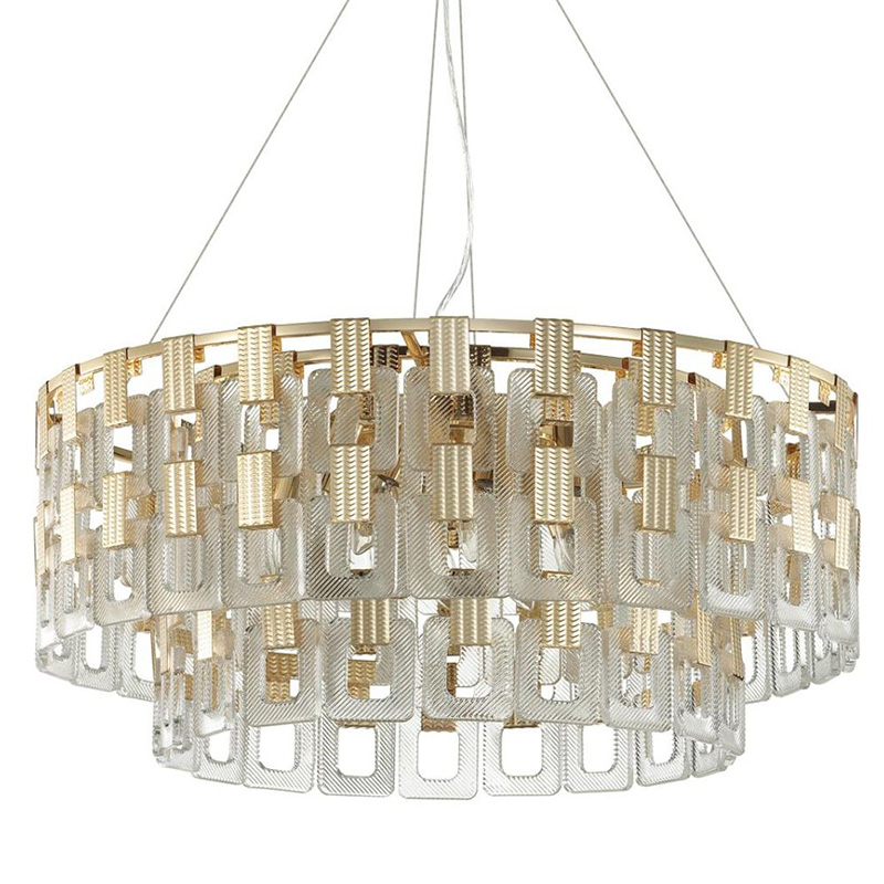 Люстра Ribbed Elements Pendant Round 67 Золотой Прозрачное Стекло Люстра Ribbed Elements Pendant Round 67 Золотой Прозрачное Стекло в Челябинске | Loft Concept