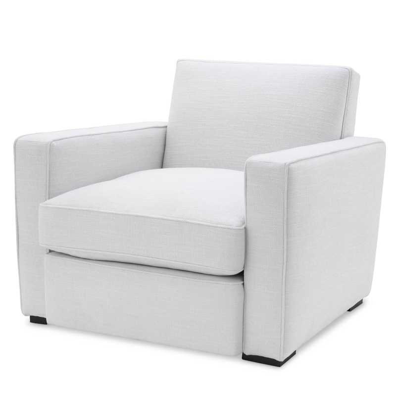 Кресло Eichholtz Chair Edmond white Белый Черный Кресло Eichholtz Chair Edmond white Белый Черный в Челябинске | Loft Concept