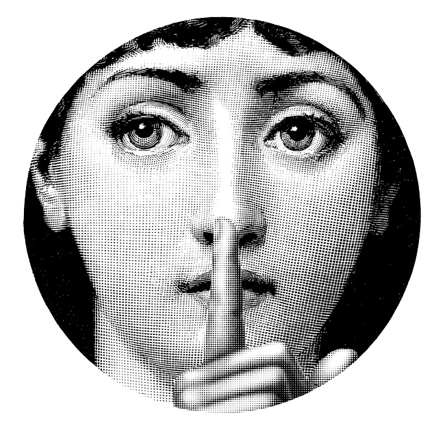 Декоративная тарелка Fornasetti 002 Черный Декоративная тарелка Fornasetti 002 Черный в Челябинске | Loft Concept