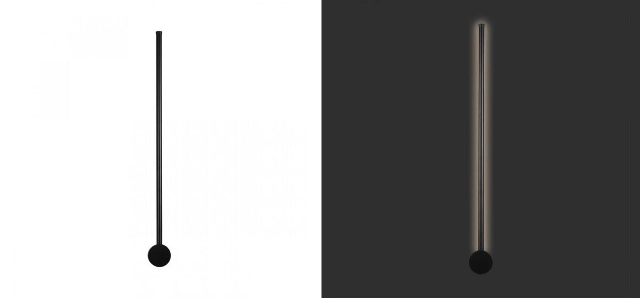 Светодиодное бра Upright Line Black - фото №2