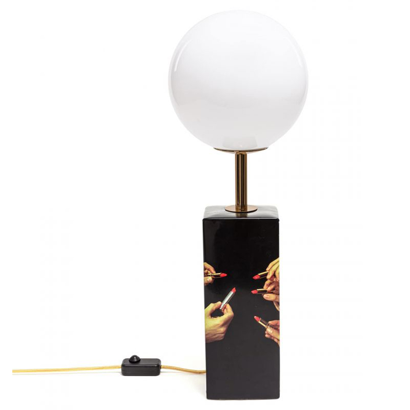 Настольная лампа Seletti Table Lamp Lipstick Черный Белый Мульти Настольная лампа Seletti Table Lamp Lipstick Черный Белый Мульти в Челябинске | Loft Concept