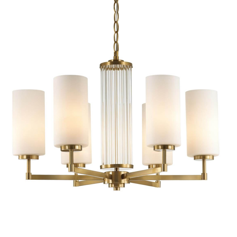 Люстра Pillars Chandelier Белый Золотой Люстра Pillars Chandelier Белый Золотой в Челябинске | Loft Concept