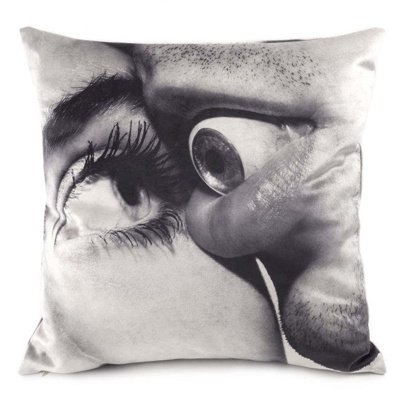 Подушка Seletti Cushion Eye Mouth Design Toiletpaper Серый Подушка Seletti Cushion Eye Mouth Design Toiletpaper Серый в Челябинске | Loft Concept