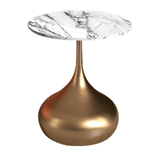 Приставной стол Gold Base Белый Золотой Приставной стол Gold Base Белый Золотой в Челябинске | Loft Concept