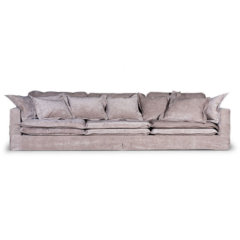 Диван Evelyn Gray Velour Sofa Светло-серый Диван Evelyn Gray Velour Sofa Светло-серый в Челябинске | Loft Concept