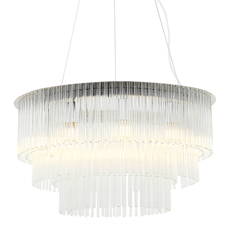 Люстра Harrison Chandelier chrome 9 lamp Хром Прозрачный Люстра Harrison Chandelier chrome 9 lamp Хром Прозрачный в Челябинске | Loft Concept