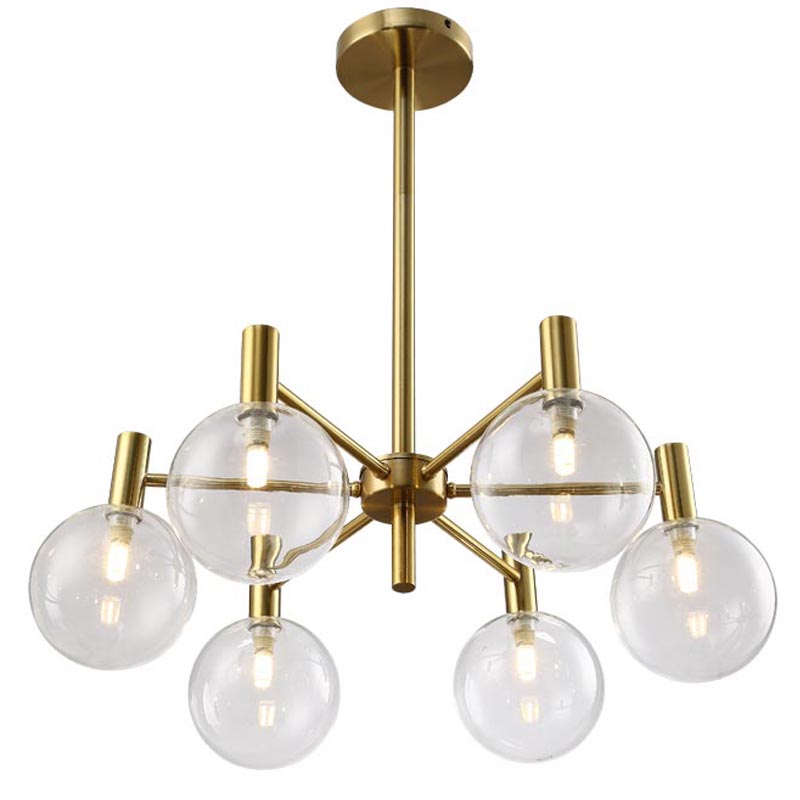 Люстра Holevier Chandelier 6 lamp Золотой Люстра Holevier Chandelier 6 lamp Золотой в Челябинске | Loft Concept