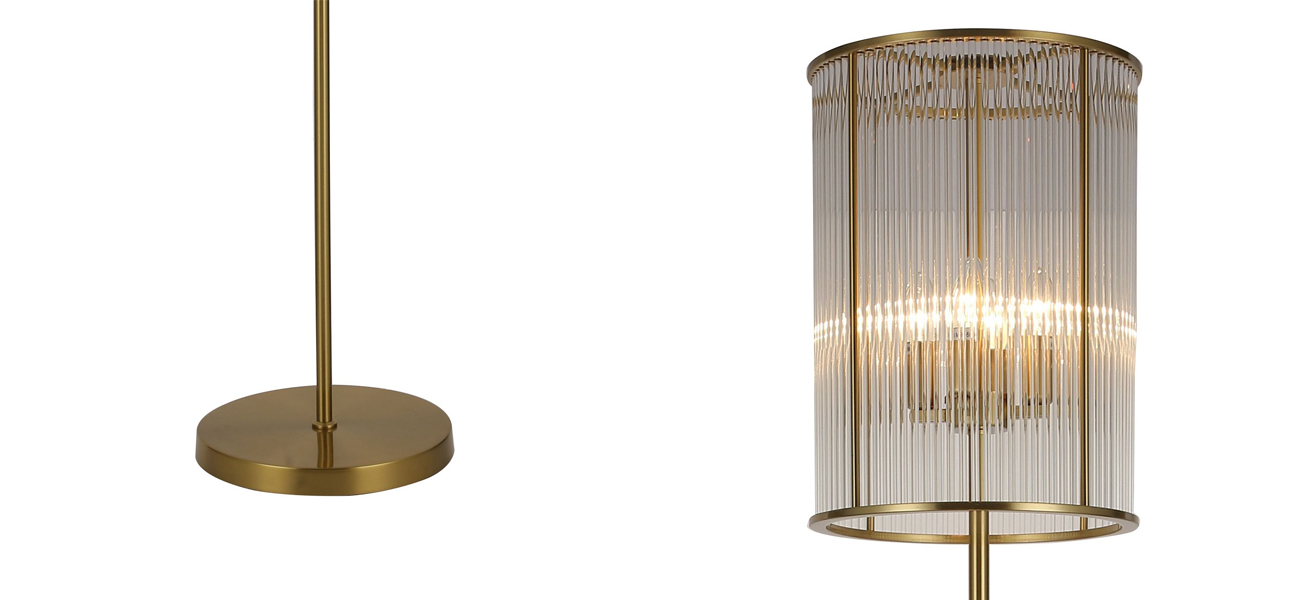 Торшер с плафоном из стеклянных трубочек Revolve - фото
