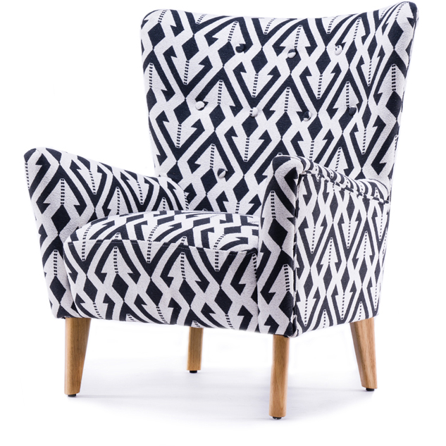 Кресло Black and White Triangle Chair Черно-белый Древесина Кресло Black and White Triangle Chair Черно-белый Древесина в Челябинске | Loft Concept