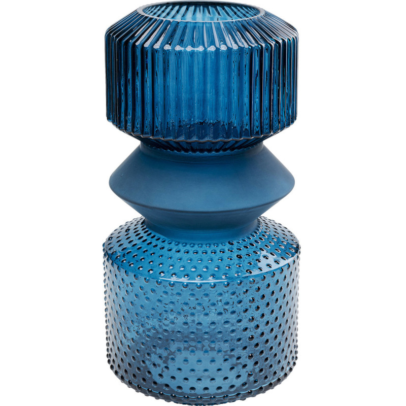 Ваза Geometric Blue Glass Vase 36 Синий Ваза Geometric Blue Glass Vase 36 Синий в Челябинске | Loft Concept