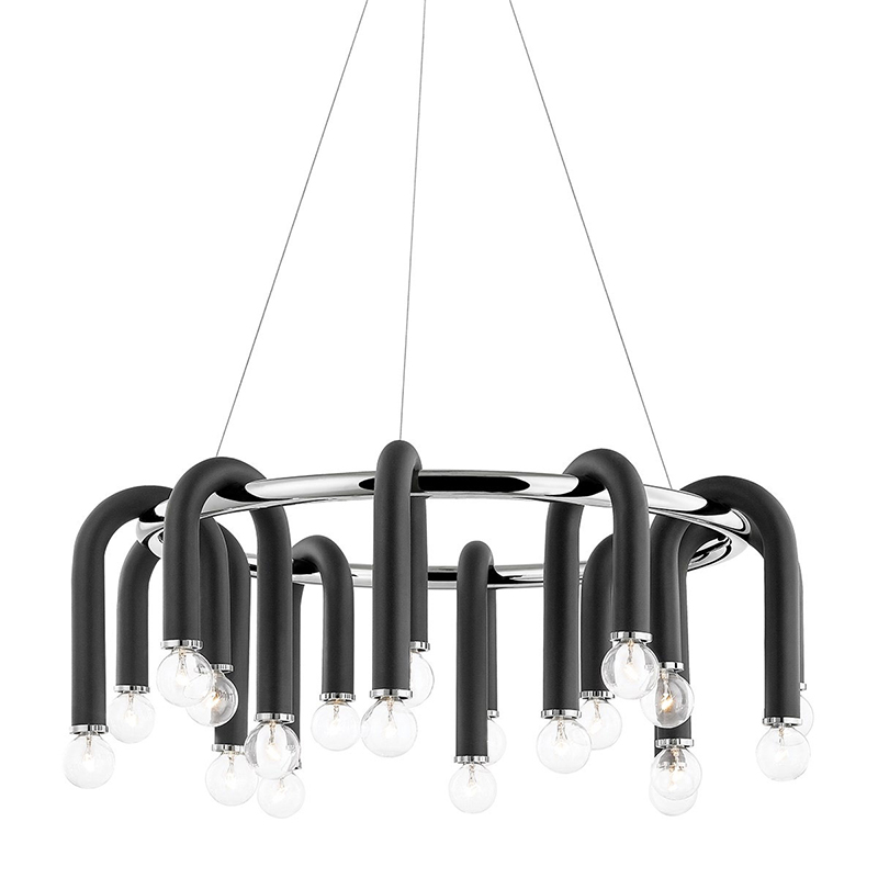 Люстра Paulson floppy chandelier round chrome Черный Хром Люстра Paulson floppy chandelier round chrome Черный Хром в Челябинске | Loft Concept