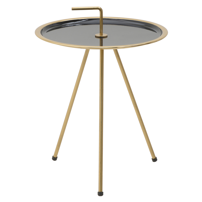 Приставной стол Salute Table Black Черный Глянцевое золото Приставной стол Salute Table Black Черный Глянцевое золото в Челябинске | Loft Concept
