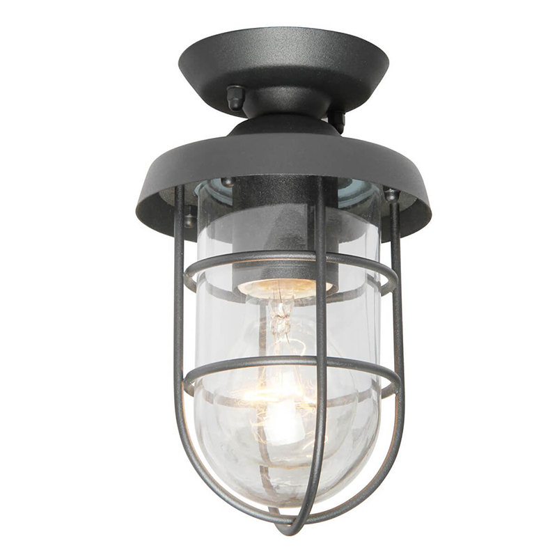 Уличный потолочный светильник Declan Street Lamp Черный Уличный потолочный светильник Declan Street Lamp Черный в Челябинске | Loft Concept