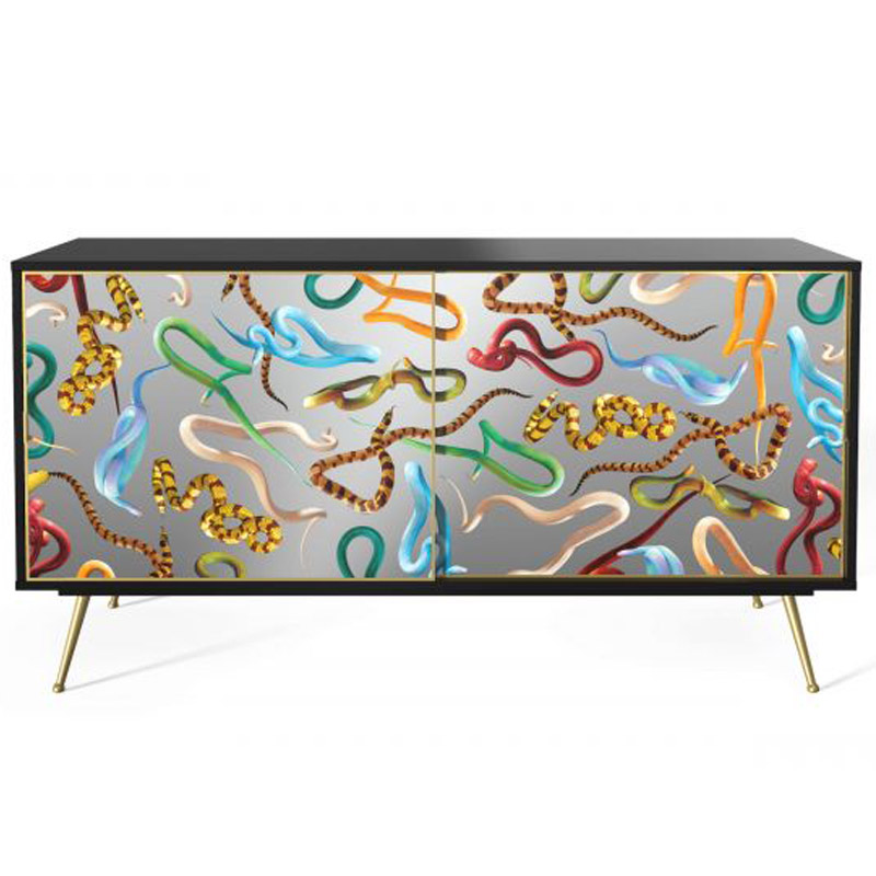 Комод Seletti Cabinet Sliding Door Snakes Мульти Золотой Шампань Черный Комод Seletti Cabinet Sliding Door Snakes Мульти Золотой Шампань Черный в Челябинске | Loft Concept