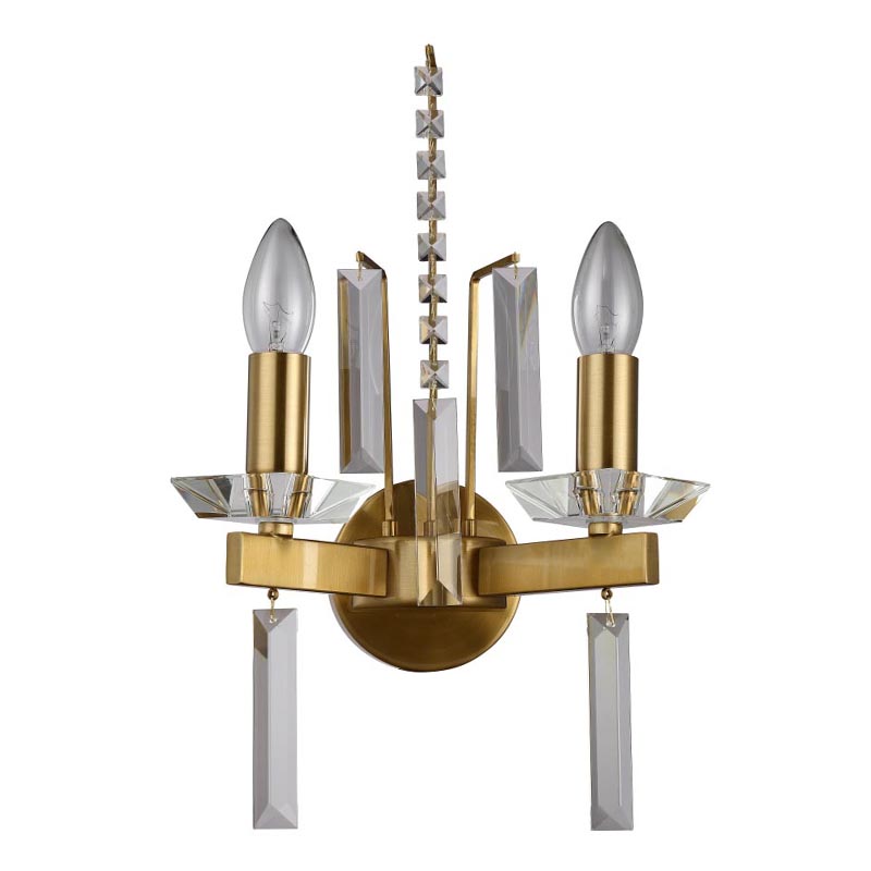 Бра Vivien Crystal Brass Wall Lamp Латунь Серый Бра Vivien Crystal Brass Wall Lamp Латунь Серый в Челябинске | Loft Concept