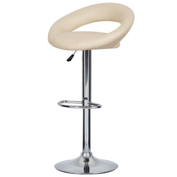 Барный стул Ring Beige Хром Бежевый Барный стул Ring Beige Хром Бежевый в Челябинске | Loft Concept
