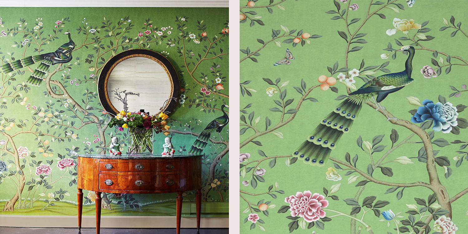 Обои ручная роспись St Laurent Apple Green - фото №1