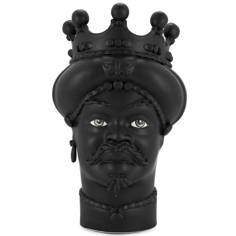 Ваза Vase Moro Man All Black Черный Ваза Vase Moro Man All Black Черный в Челябинске | Loft Concept