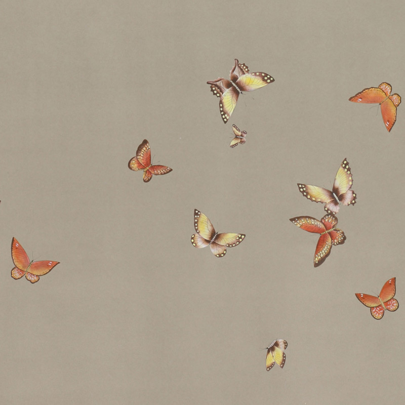 Обои ручная роспись Butterflies Echo on dyed paper Обои ручная роспись Butterflies Echo on dyed paper в Челябинске | Loft Concept